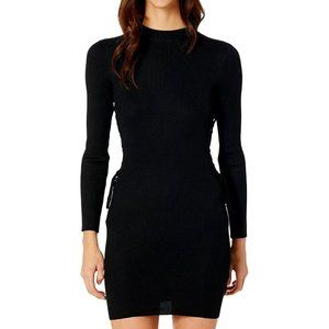 Mdden Girl Open Side Waist Midi Dress Black-Med